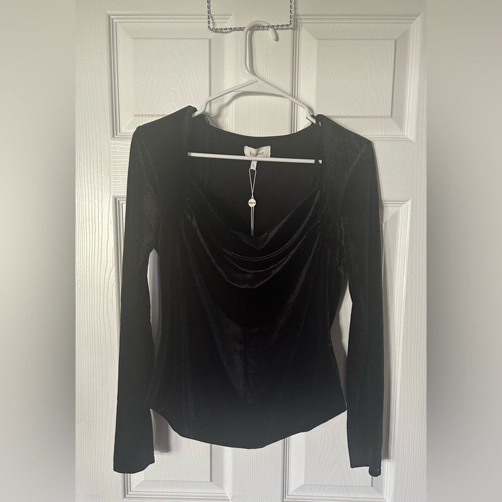 Black Velvet scoop top